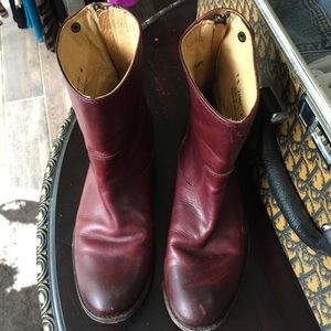 Frye Shoes - Frye Plum Leather Boots Frye Shoes - Frye Plum Leather Boots